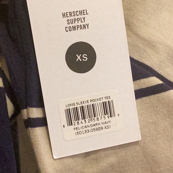 Herschel striped blue and cream T shirt - Picture 8 of 8